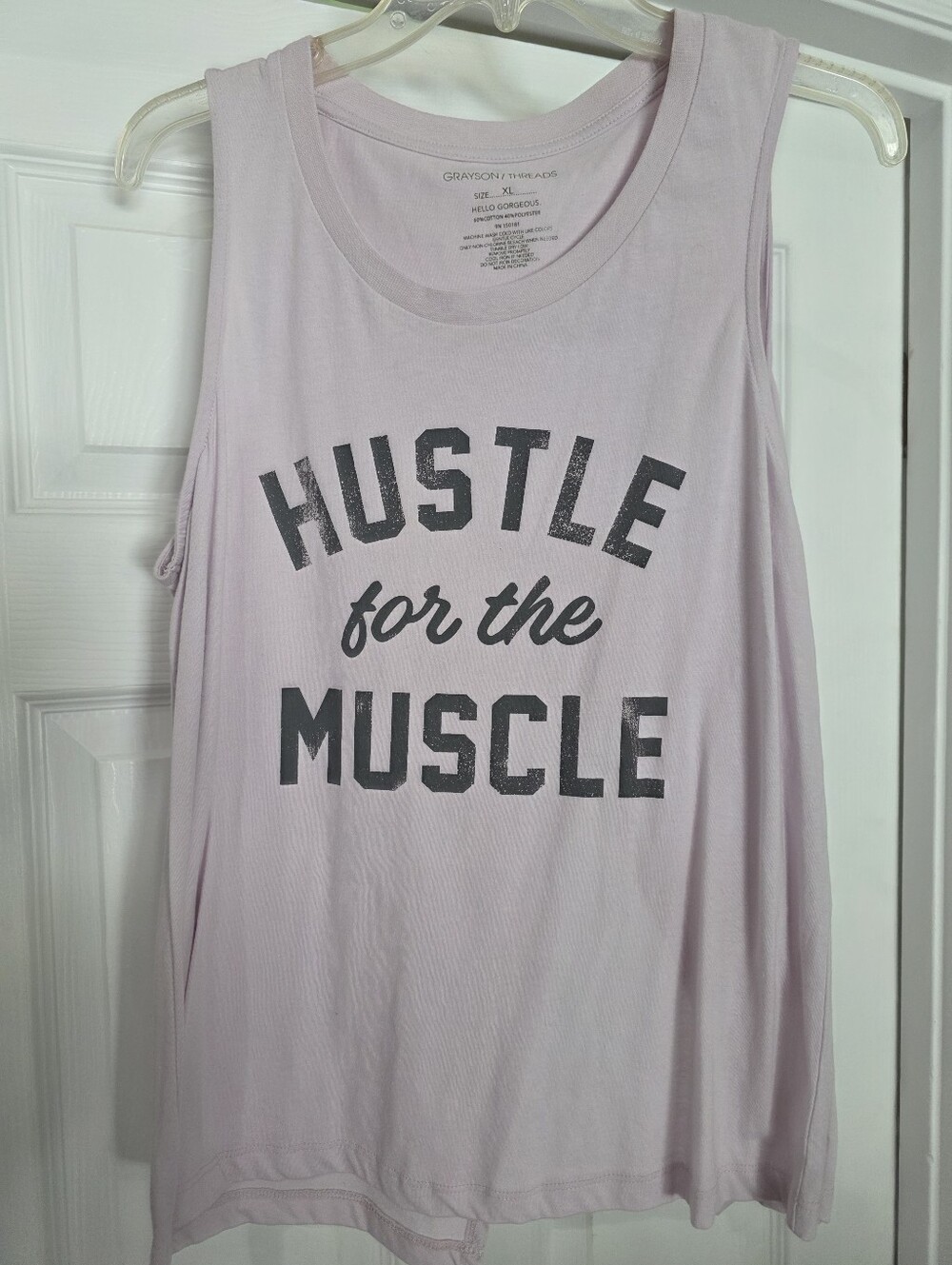 Grayson Threads Lavender Muscle Tee with Black Graphic